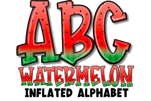 3D Watermelon Alphabet PNG: A Juicy Design Asset