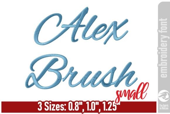 Alex Brush Script Embroidery Font - S: Elegant Digitized Design