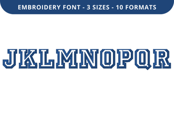 College Outline Font J to R: A Designer's Guide to This Creative Embroidery Typeface