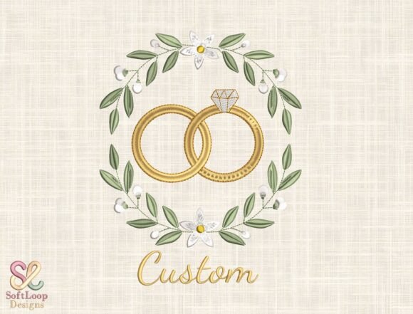 Custom Wedding Rings Embroidery Design: A Timeless Keepsake