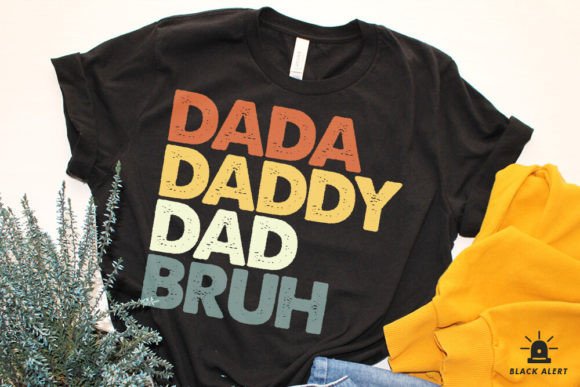 Dada Daddy Dad Bruh: A Retro Father's Day SVG for Every Dad