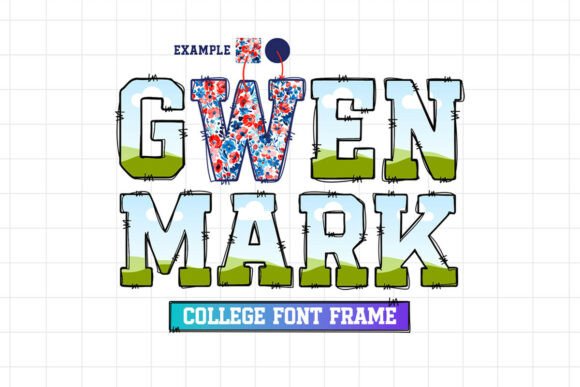 Gwen Mark Canva Font Frame Template: Creative Uses