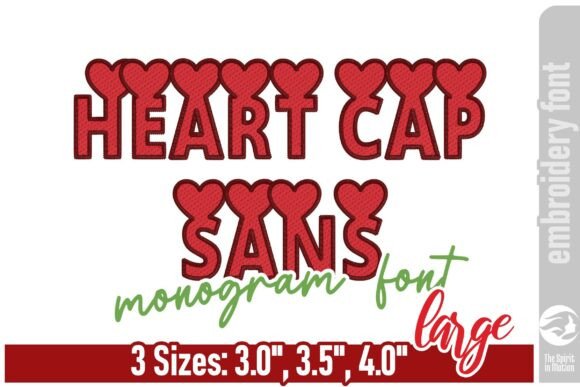 Heart Cap Sans Monogram Font - Large: Bold, Playful Typography