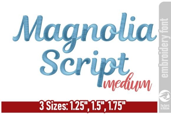 Magnolia Script: A Medium Weight for Elegant Embroidery