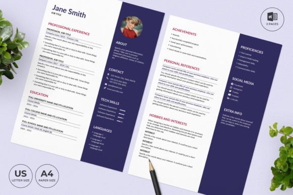 Nail Studio Resume Template CV: A Modern Design for Creative Careers