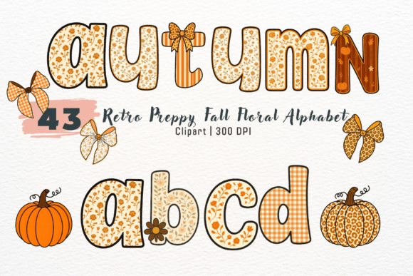 Preppy Retro Floral Autumn Alphabet: A Designer's Deep Dive