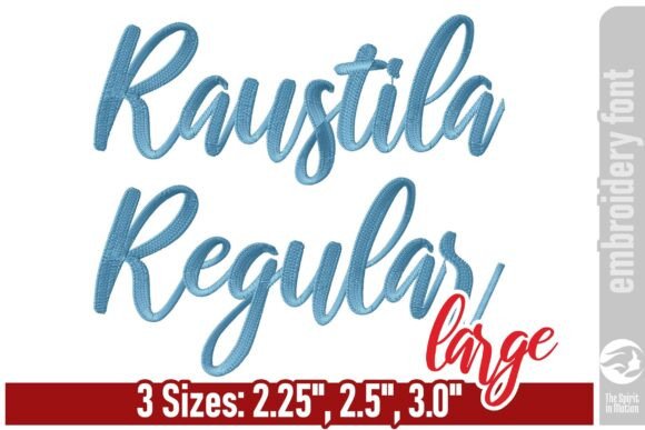 Raustila Embroidery Font - Large: An Elegant Script for Stitching