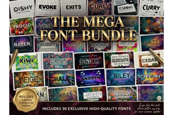 The Mega Font Bundle: Your Go-To Toolkit for Distinctive Design
